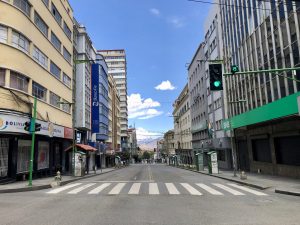 Leere Straßen in La Paz